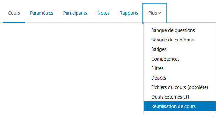 Réutilisation de cours