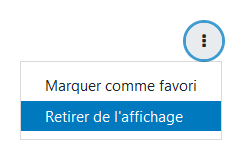 Retirer de l'affichage
