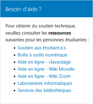Bloc Besoin d'aide