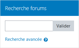 bloc Recherche forums