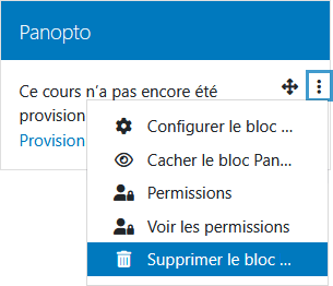Supprimer le bloc