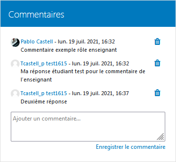 bloc Commentaires