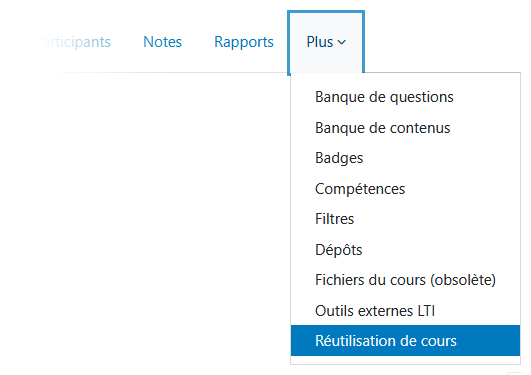 Réutilisation de cours