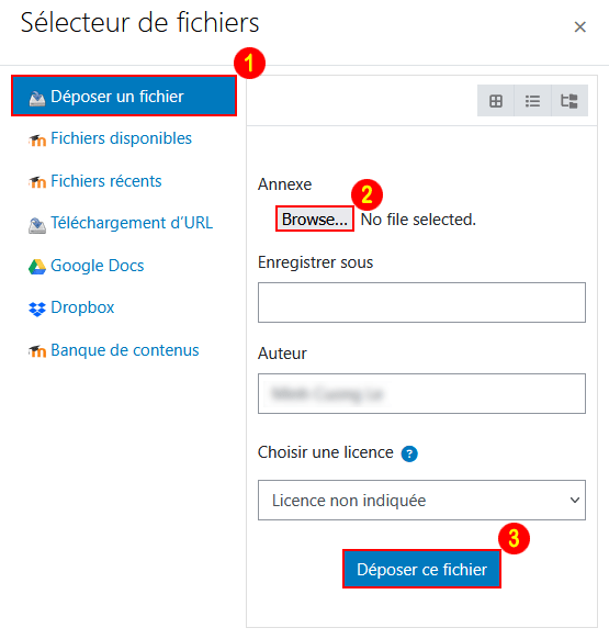 Sélecteur de fichiers