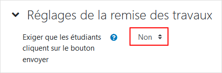 Exiger que les étudiants cliquent sur le bouton envoyer