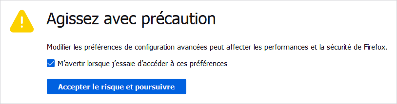 Firefox, agissez avec précaution