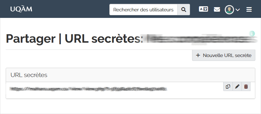 URL secrètes