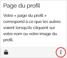 Page du profil