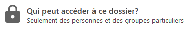 Seulement des personnes e des groupes particuliers