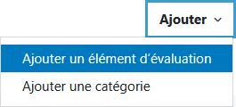 Ajouter un élément d'évaluation